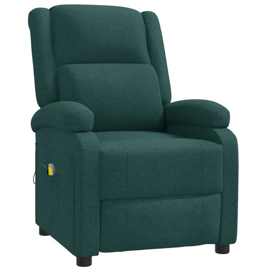 Masážní Křeslo Ušák Tmavě Zelené Textil