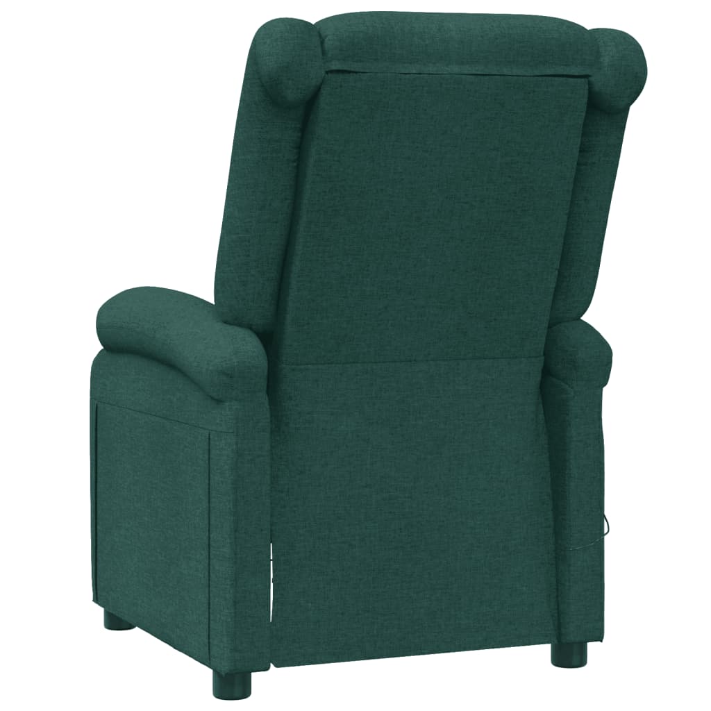 Masážní Křeslo Ušák Tmavě Zelené Textil