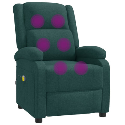 Masážní Křeslo Ušák Tmavě Zelené Textil