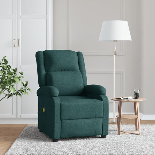 Masážní Křeslo Ušák Tmavě Zelené Textil