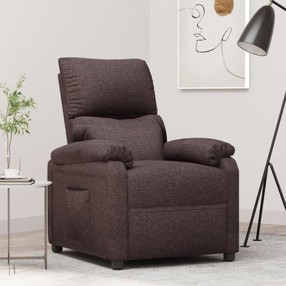 Polohovací Křeslo Tmavě Šedé Textil