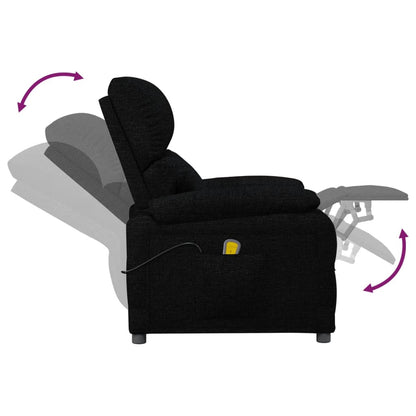 Masážní Křeslo Černé Textil