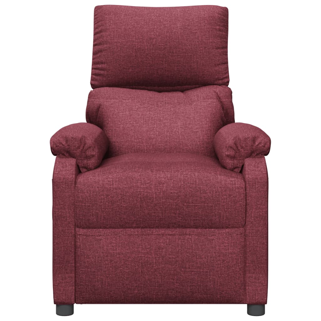 Masážní Křeslo Vínové Textil