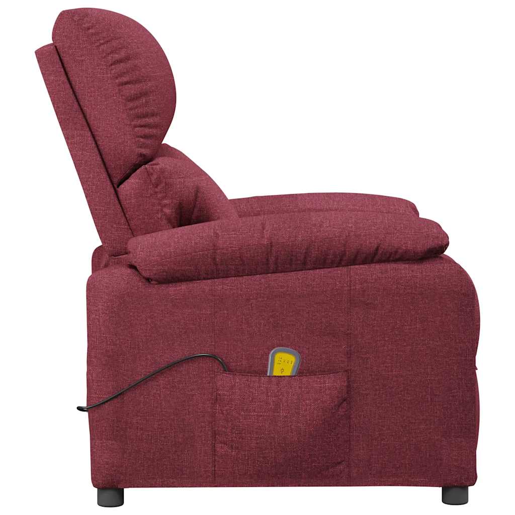 Masážní Křeslo Vínové Textil