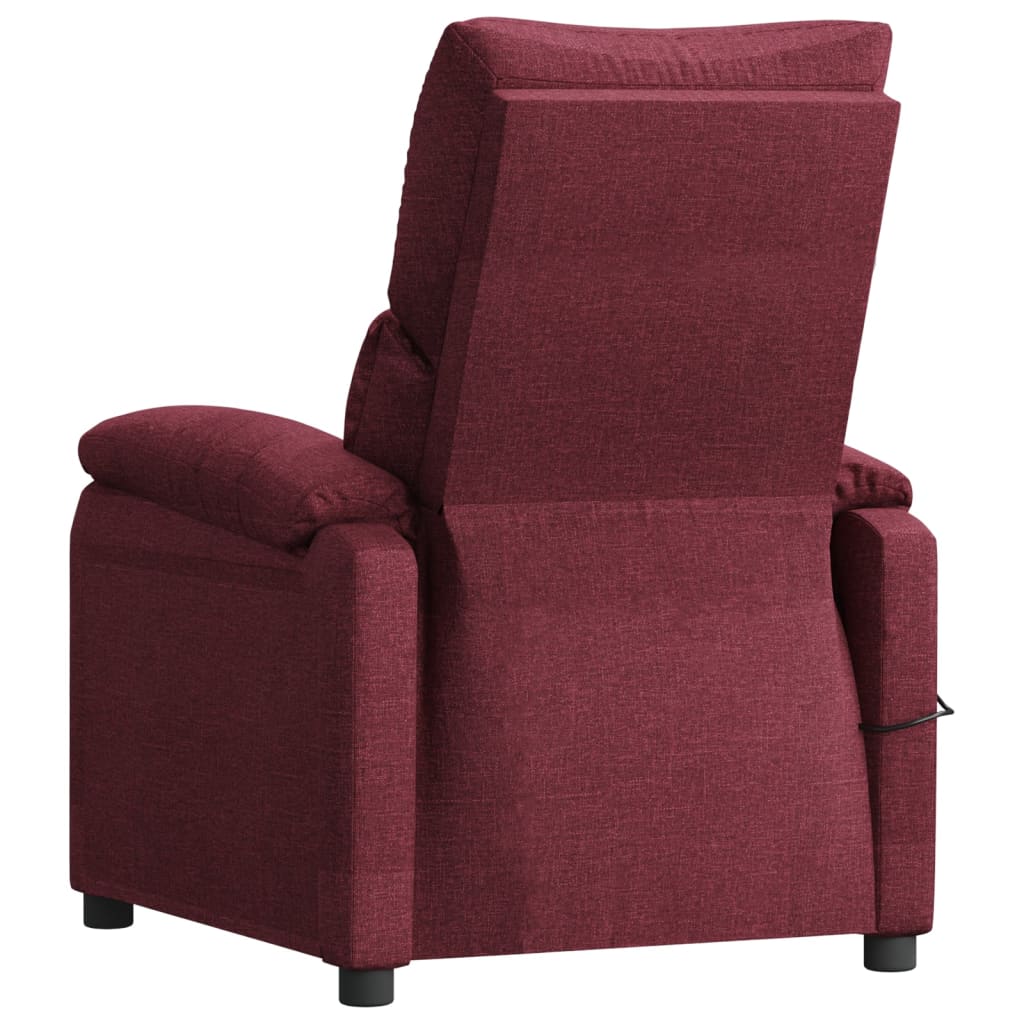 Masážní Křeslo Vínové Textil