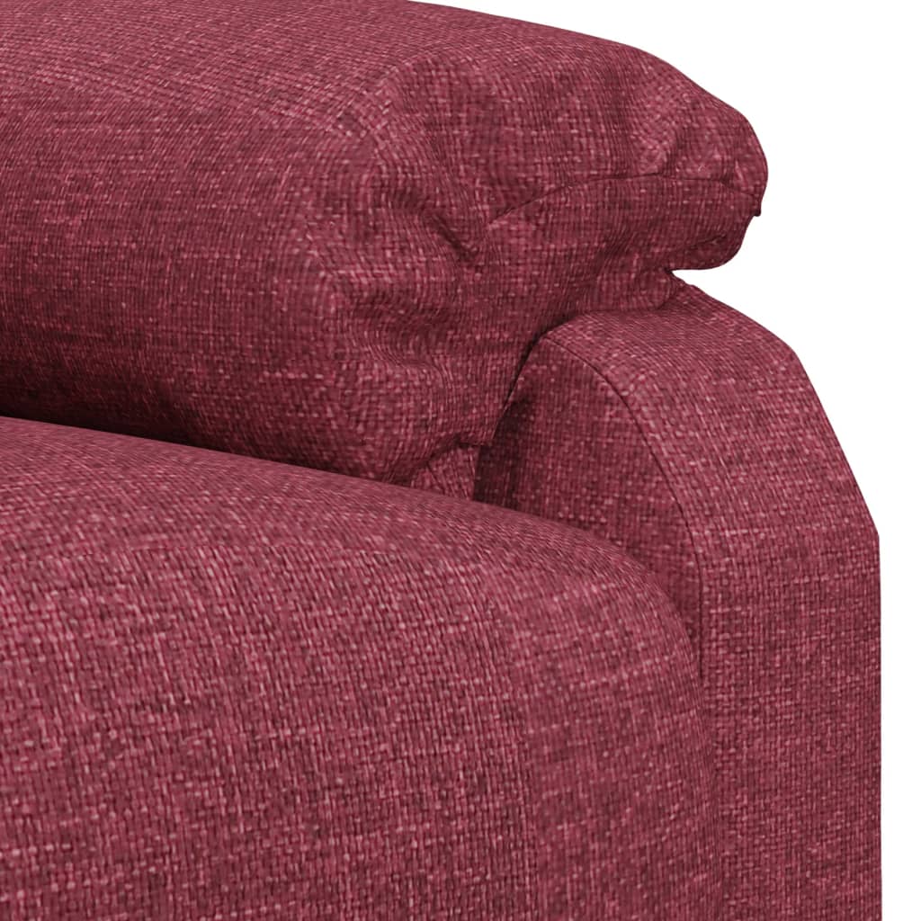 Masážní Křeslo Vínové Textil