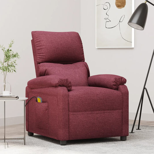 Masážní Křeslo Vínové Textil