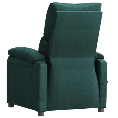 Masážní Křeslo Tmavě Zelené Textil