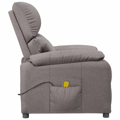 Masážní Křeslo Taupe Textil