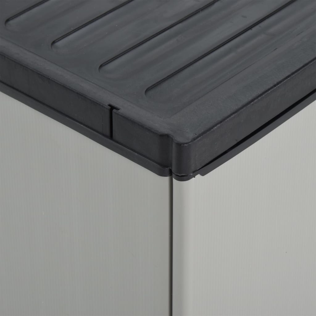 Zahradní Skříň Na Odpadky Šedá A Černá 68 X 37 X 84 Cm Pp