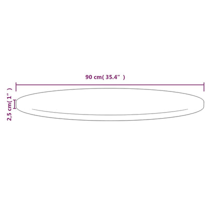 Stolní Deska Ø 90 X 2,5 Cm Masivní Borové Dřevo