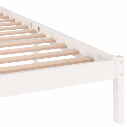 Rám Postele Masivní Borové Dřevo 200 X 200 Cm Bílý