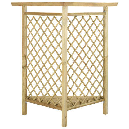 Rohová Pergola S Lavicí 166 X 81 X 174 Cm Impregnovaná Borovice