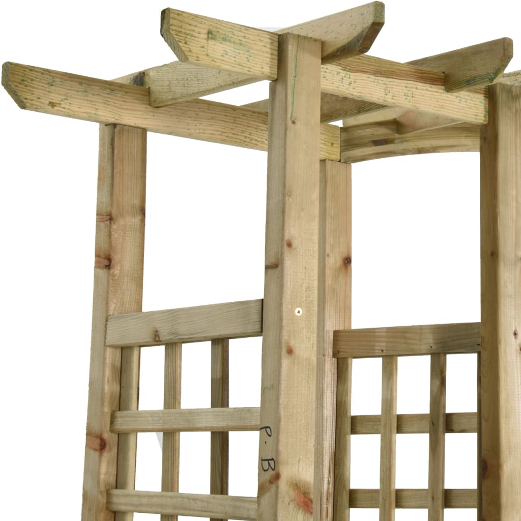 Zahradní Pergola S Lavicí A Truhlíky Impregnovaná Borovice