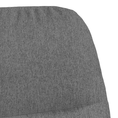 Relaxační Křeslo Se Stoličkou Světle Šedé Textil