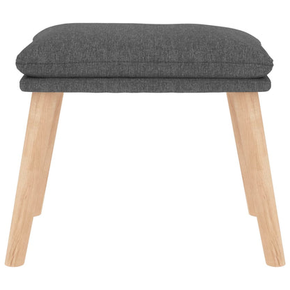 Relaxační Křeslo Se Stoličkou Světle Šedé Textil