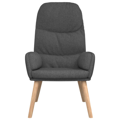 Relaxační Křeslo Se Stoličkou Tmavě Šedé Textil