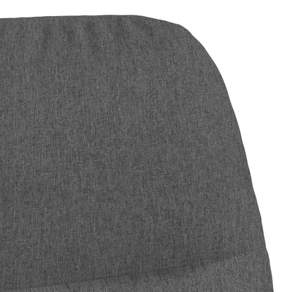 Relaxační Křeslo Se Stoličkou Tmavě Šedé Textil