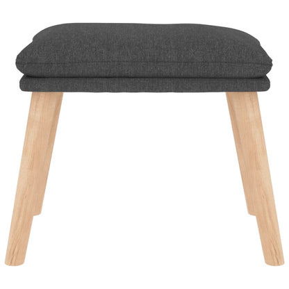 Relaxační Křeslo Se Stoličkou Tmavě Šedé Textil