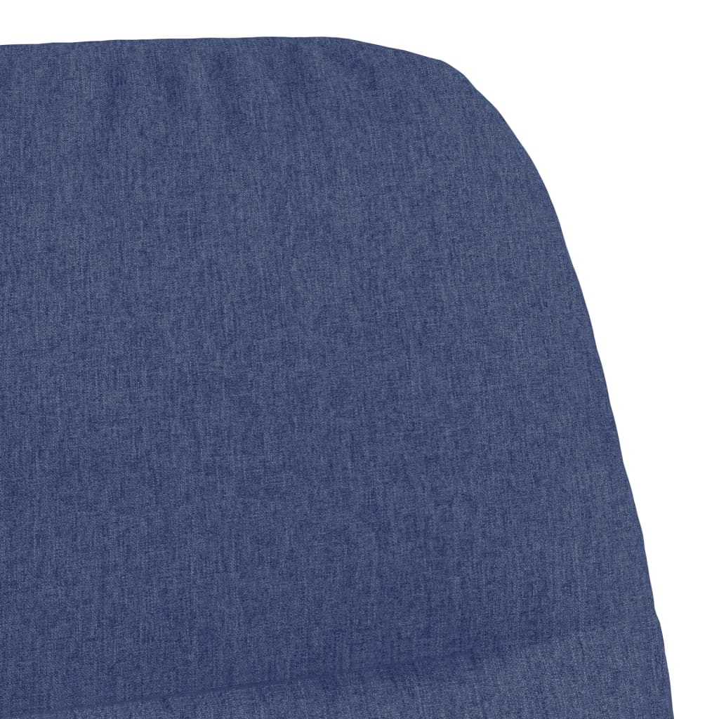 Relaxační Křeslo Se Stoličkou Modré Textil