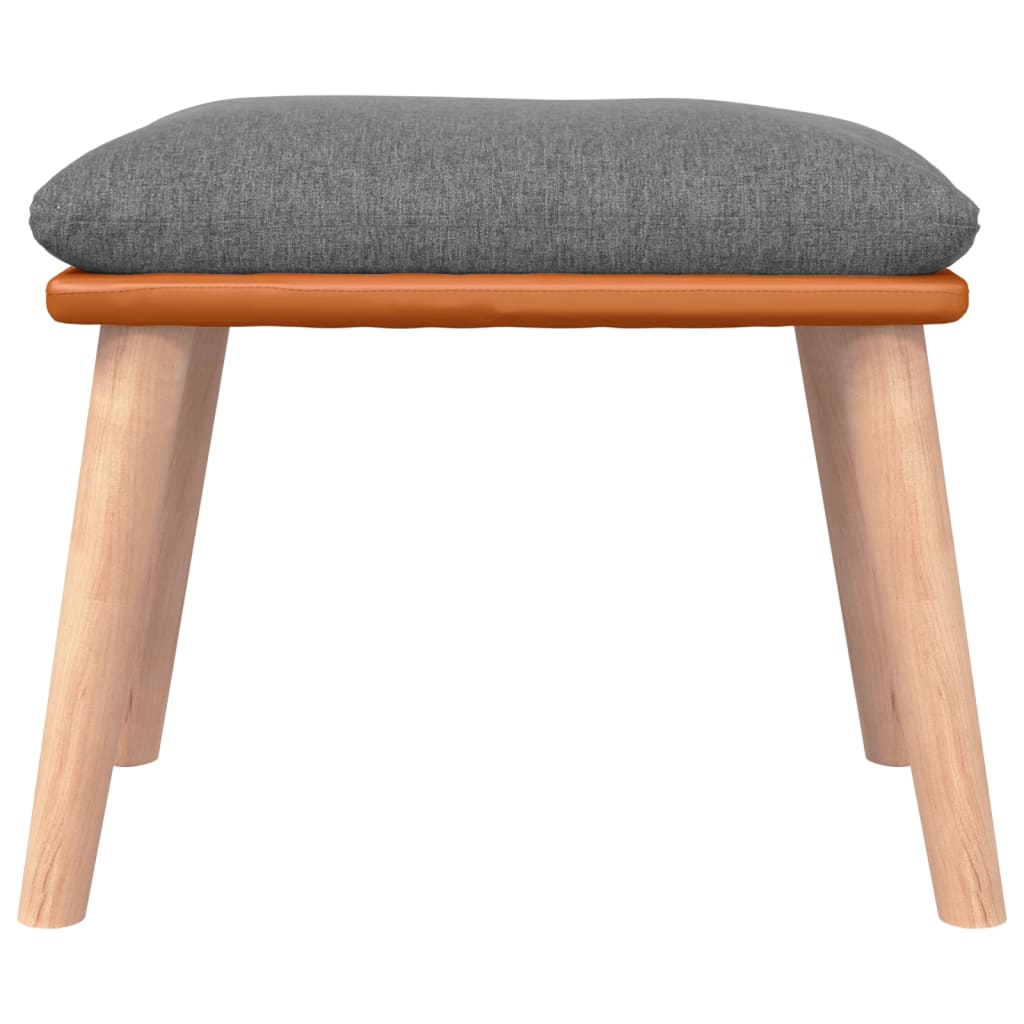 Houpací Křeslo Se Stoličkou Světle Šedé Textil