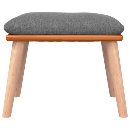 Houpací Křeslo Se Stoličkou Světle Šedé Textil