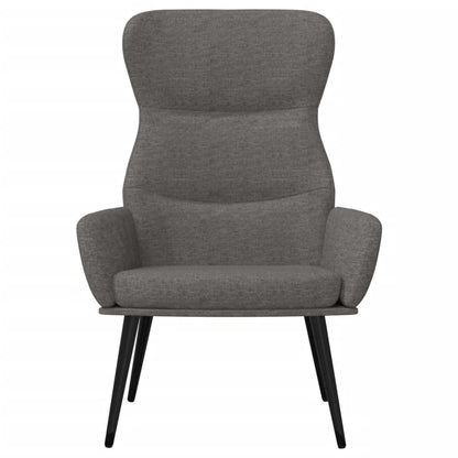 Relaxační Křeslo Se Stoličkou Světle Šedé Textil