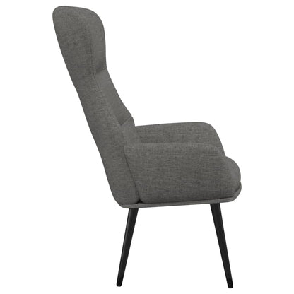 Relaxační Křeslo Se Stoličkou Světle Šedé Textil