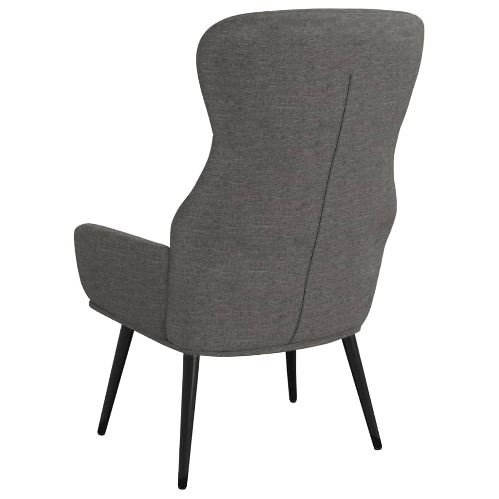 Relaxační Křeslo Se Stoličkou Světle Šedé Textil