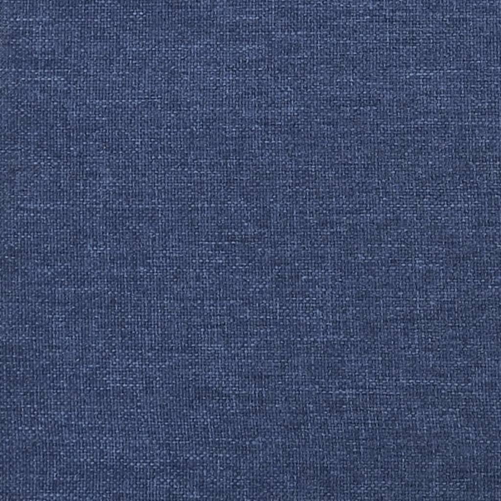 Relaxační Křeslo Se Stoličkou Modré Textil
