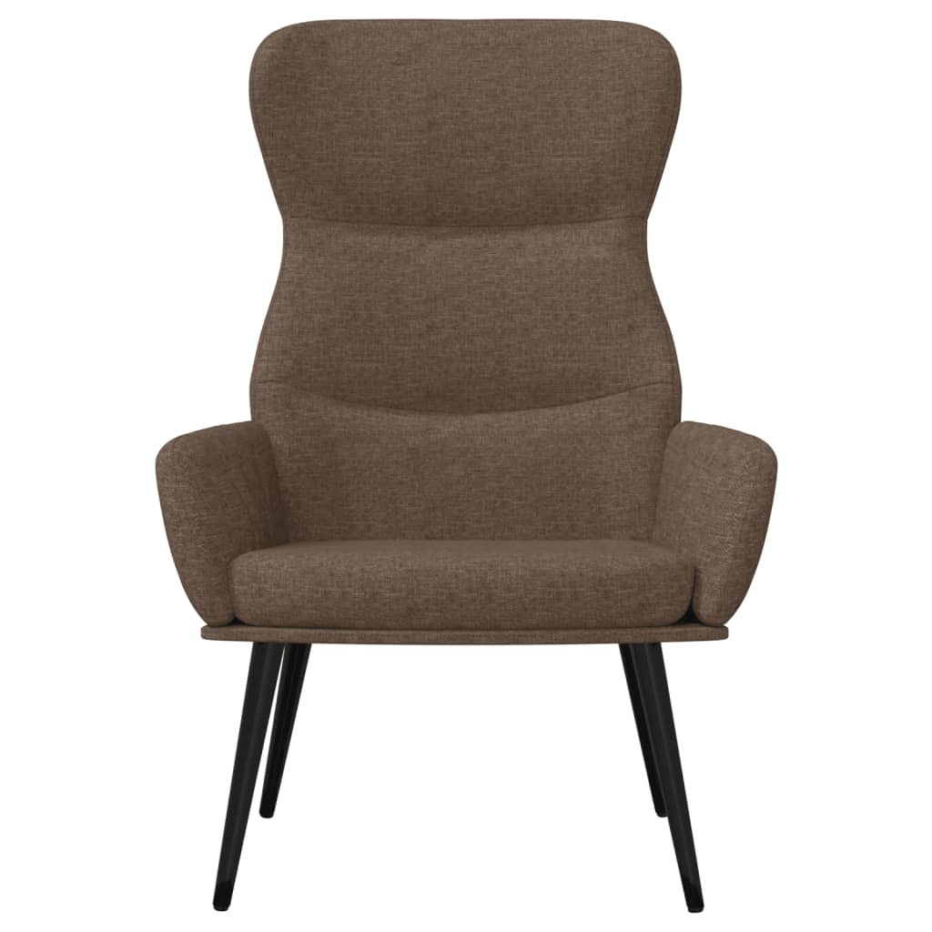 Relaxační Křeslo Se Stoličkou Taupe Textil