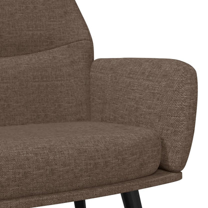 Relaxační Křeslo Se Stoličkou Taupe Textil