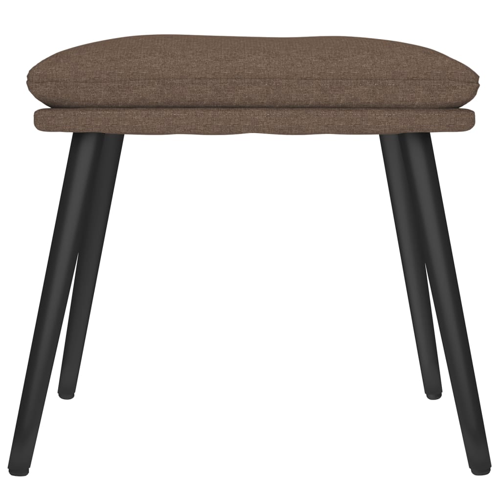 Relaxační Křeslo Se Stoličkou Taupe Textil