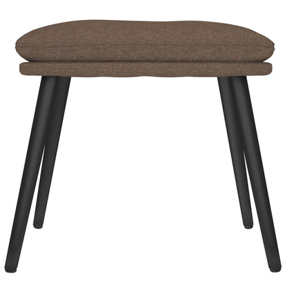 Relaxační Křeslo Se Stoličkou Taupe Textil