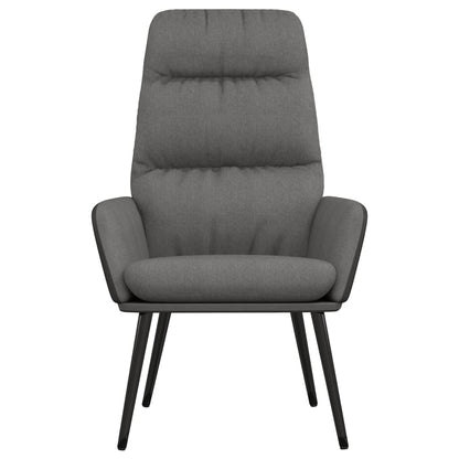 Relaxační Křeslo Se Stoličkou Světle Šedé Textil A Umělá Kůže