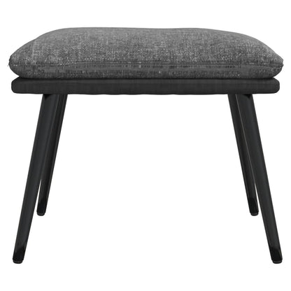 Relaxační Křeslo Se Stoličkou Světle Šedé Textil A Umělá Kůže
