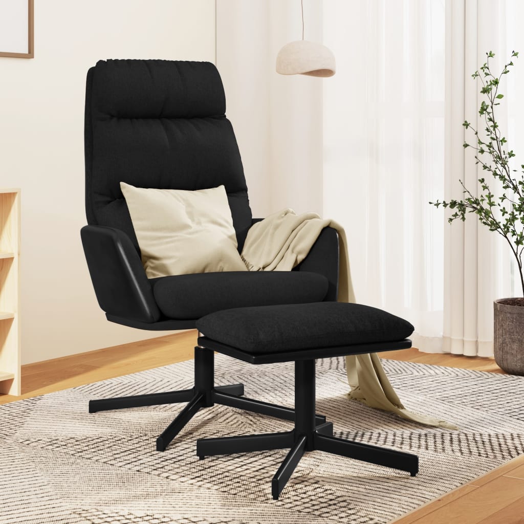 Relaxační Křeslo Tmavě Šedé Textil