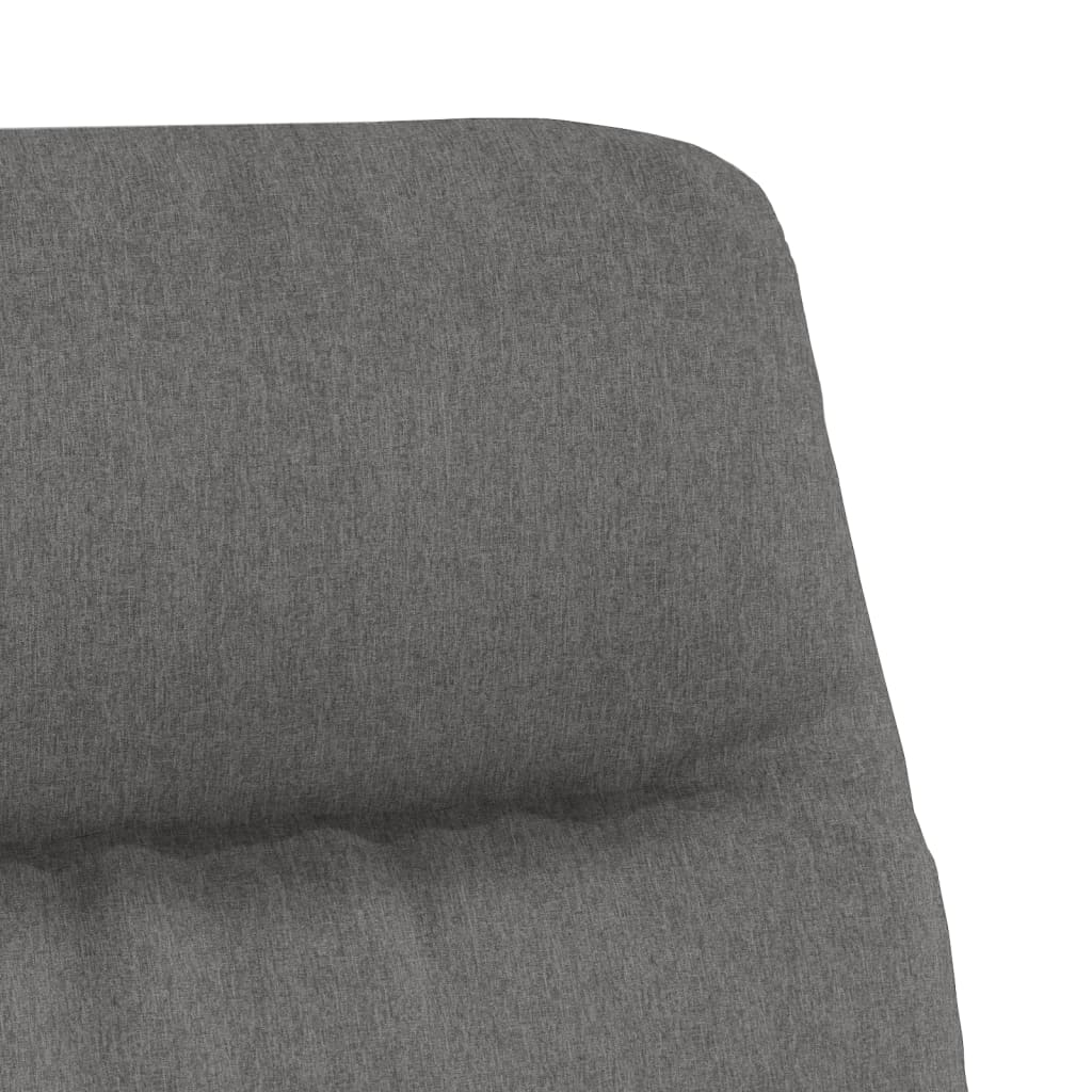 Relaxační Křeslo Se Stoličkou Světle Šedé Textil