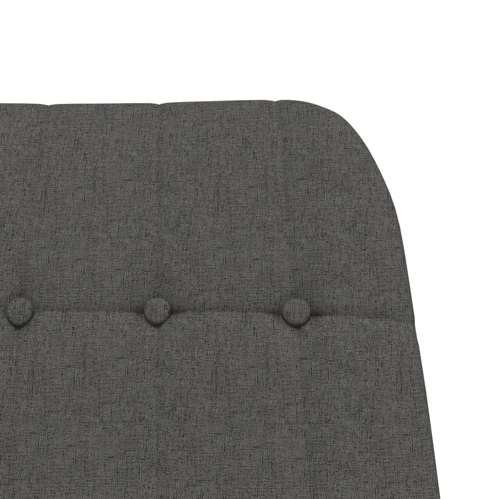 Houpací Křeslo S Podnožkou Tmavě Šedé Textil