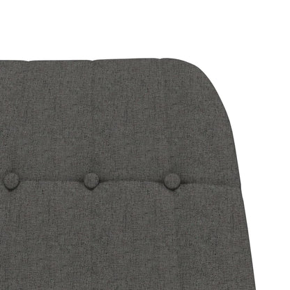 Houpací Křeslo S Podnožkou Tmavě Šedé Textil