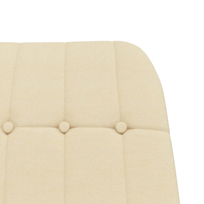 Houpací Křeslo S Podnožkou Krémové Textil