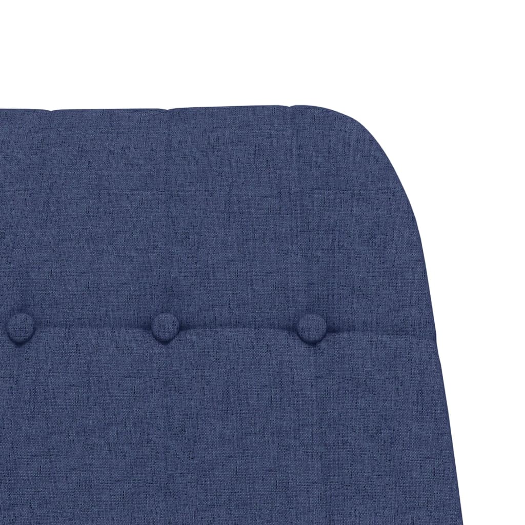 Houpací Křeslo S Podnožkou Modré Textil