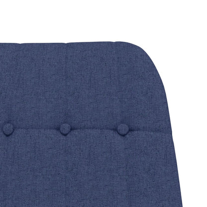 Houpací Křeslo S Podnožkou Modré Textil