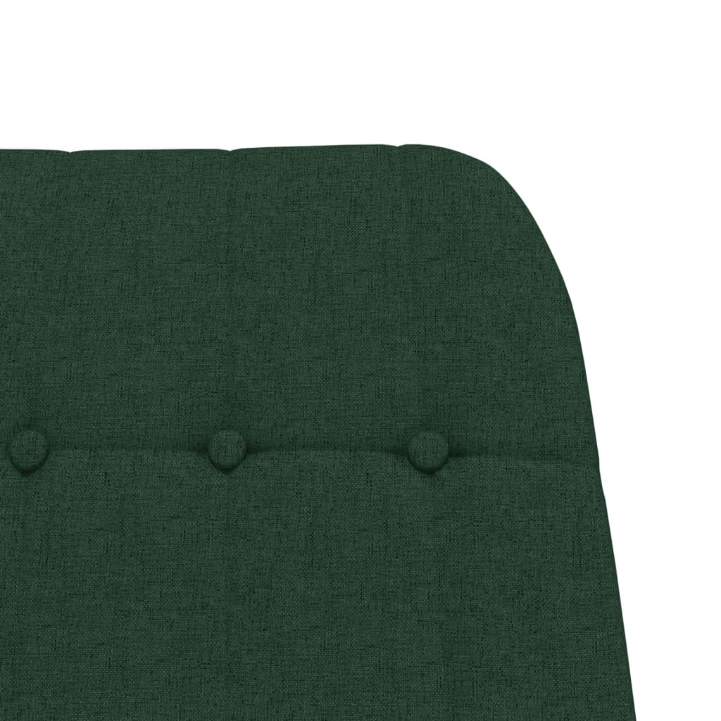 Houpací Křeslo S Podnožkou Tmavě Zelené Textil