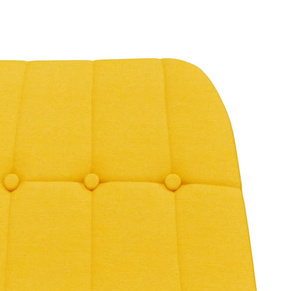 Houpací Křeslo S Podnožkou Hořčicově Žluté Textil