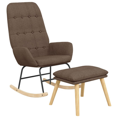 Houpací Křeslo S Podnožkou Taupe Textil