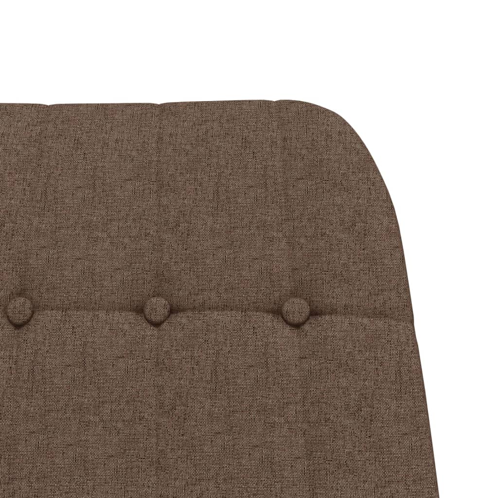 Houpací Křeslo S Podnožkou Taupe Textil