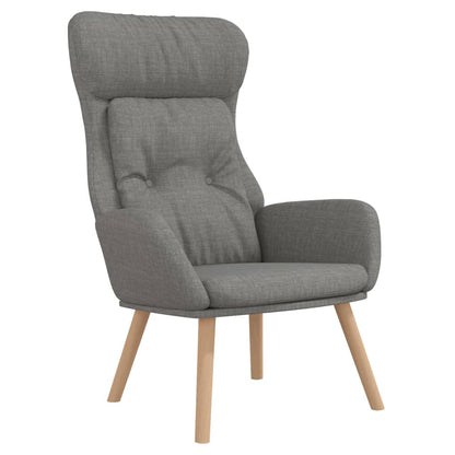 Relaxační Křeslo S Podnožkou Světle Šedé Textil