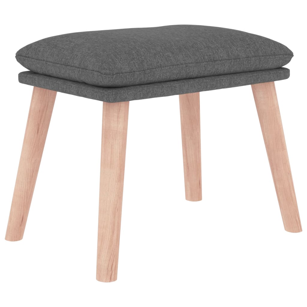 Relaxační Křeslo S Podnožkou Světle Šedé Textil