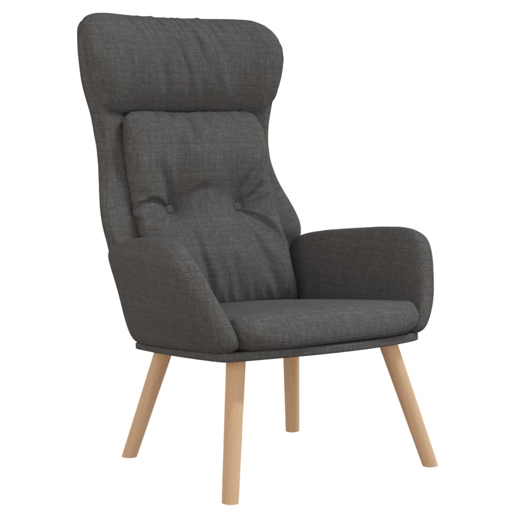 Relaxační Křeslo S Podnožkou Tmavě Šedé Textil